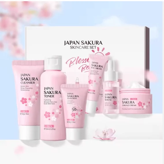 Japan Sakura Skincare Set (6-Piece) | مجموعة ساكورا اليابانية للعناية بالبشرة (6 قطع)