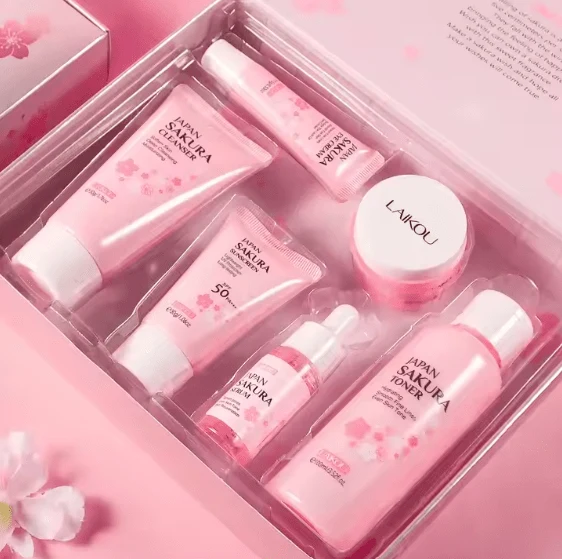 Japan Sakura Skincare Set (6-Piece) | مجموعة ساكورا اليابانية للعناية بالبشرة (6 قطع)
